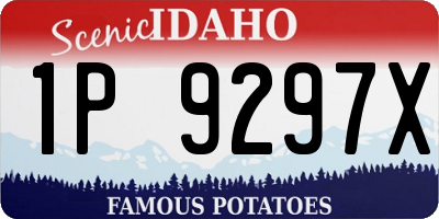 ID license plate 1P9297X