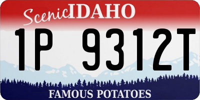 ID license plate 1P9312T