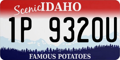 ID license plate 1P9320U