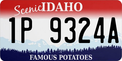 ID license plate 1P9324A
