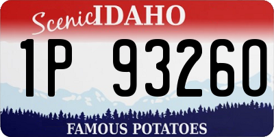 ID license plate 1P9326O