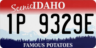 ID license plate 1P9329E