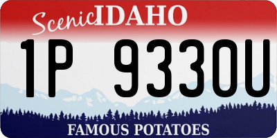 ID license plate 1P9330U
