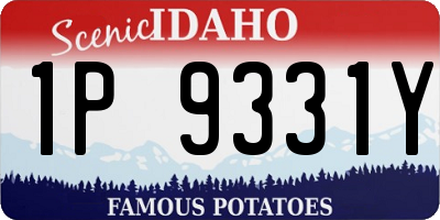 ID license plate 1P9331Y