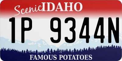 ID license plate 1P9344N