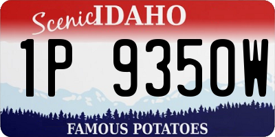 ID license plate 1P9350W