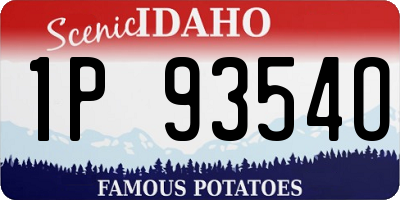 ID license plate 1P9354O