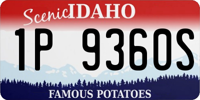 ID license plate 1P9360S
