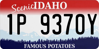 ID license plate 1P9370Y