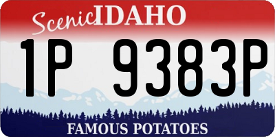ID license plate 1P9383P