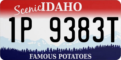 ID license plate 1P9383T