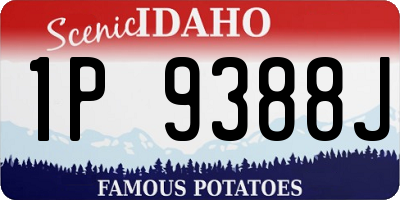 ID license plate 1P9388J
