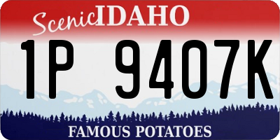 ID license plate 1P9407K