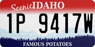ID license plate 1P9417W