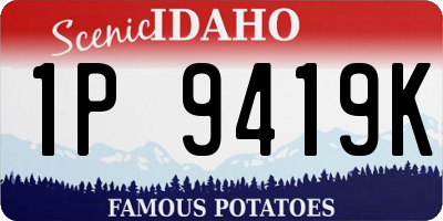 ID license plate 1P9419K