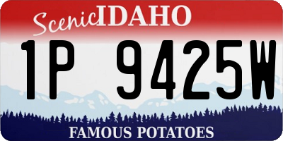 ID license plate 1P9425W