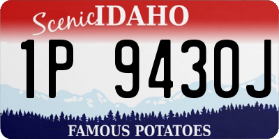 ID license plate 1P9430J