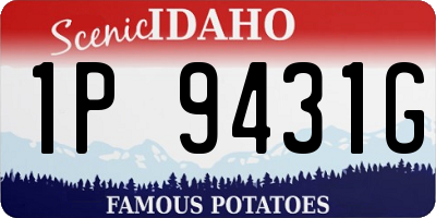 ID license plate 1P9431G