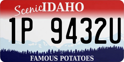 ID license plate 1P9432U