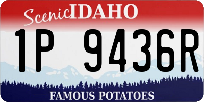 ID license plate 1P9436R