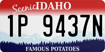 ID license plate 1P9437N