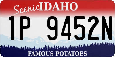 ID license plate 1P9452N