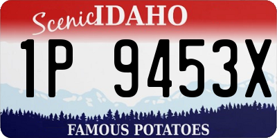 ID license plate 1P9453X