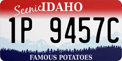 ID license plate 1P9457C