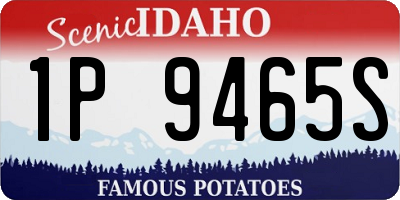 ID license plate 1P9465S