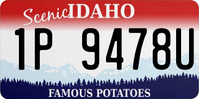 ID license plate 1P9478U