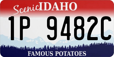 ID license plate 1P9482C