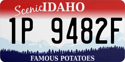 ID license plate 1P9482F
