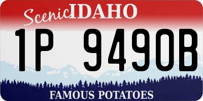 ID license plate 1P9490B