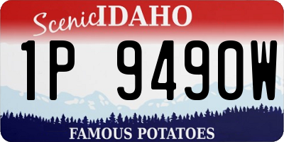 ID license plate 1P9490W