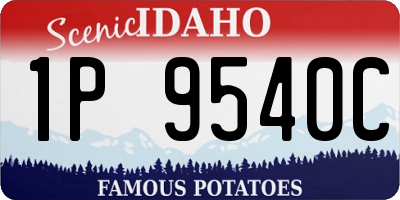 ID license plate 1P9540C