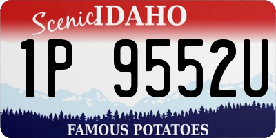 ID license plate 1P9552U