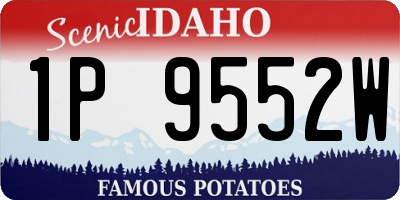 ID license plate 1P9552W