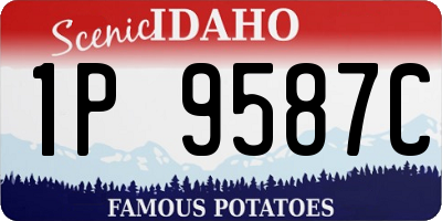 ID license plate 1P9587C