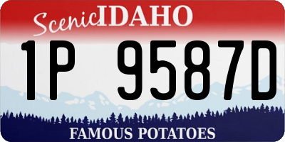 ID license plate 1P9587D