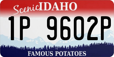 ID license plate 1P9602P