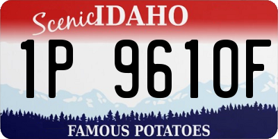 ID license plate 1P9610F