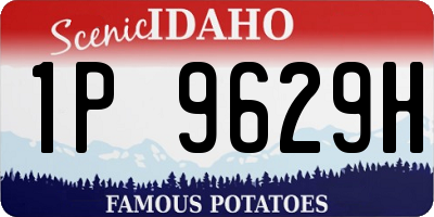 ID license plate 1P9629H