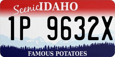 ID license plate 1P9632X