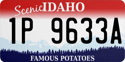 ID license plate 1P9633A