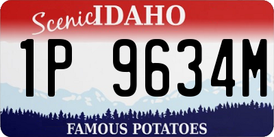 ID license plate 1P9634M