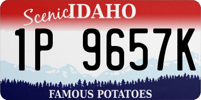 ID license plate 1P9657K