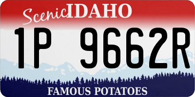 ID license plate 1P9662R