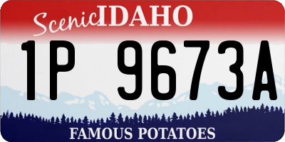 ID license plate 1P9673A