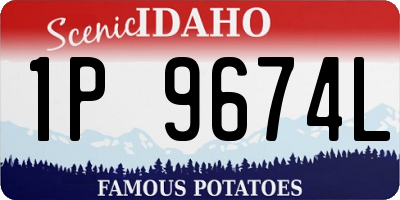 ID license plate 1P9674L