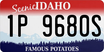 ID license plate 1P9680S